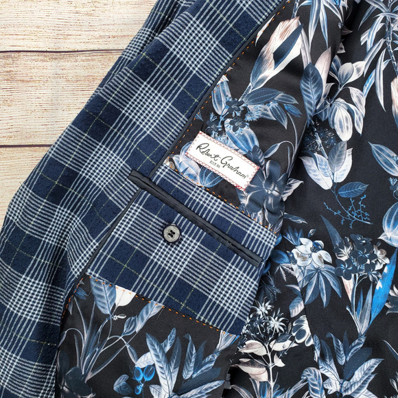 Robert Graham Rosberg Sport Coat Plaid Men's Size 44 - Picture 7 of 12